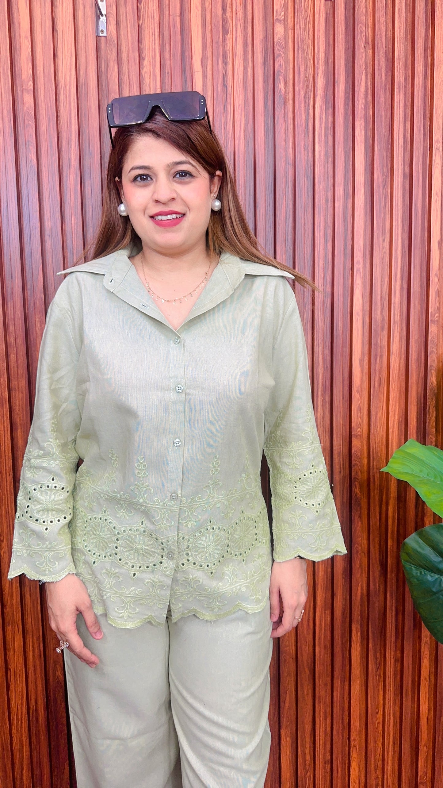 Cotton Schifli Premium coord set at