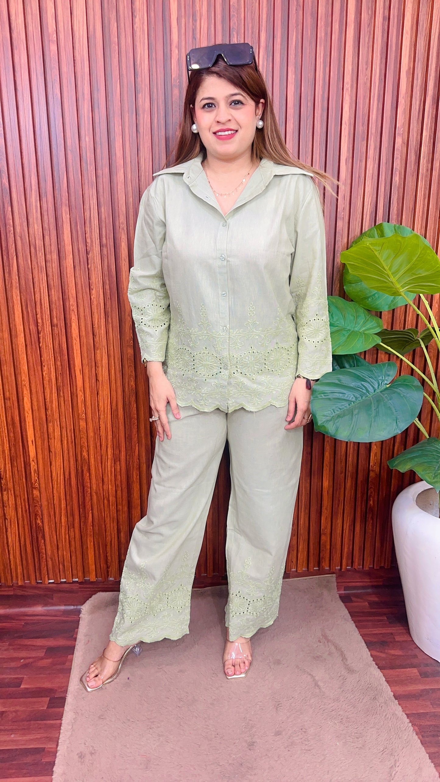 Cotton Schifli Premium coord set at