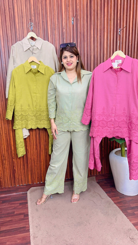 Cotton Schifli Premium coord set at