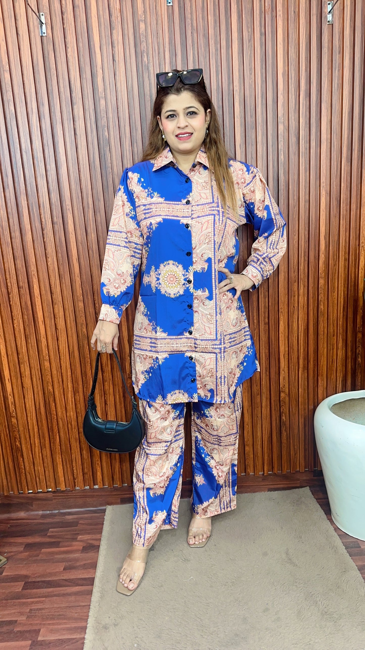 Digital Print silk Coord set