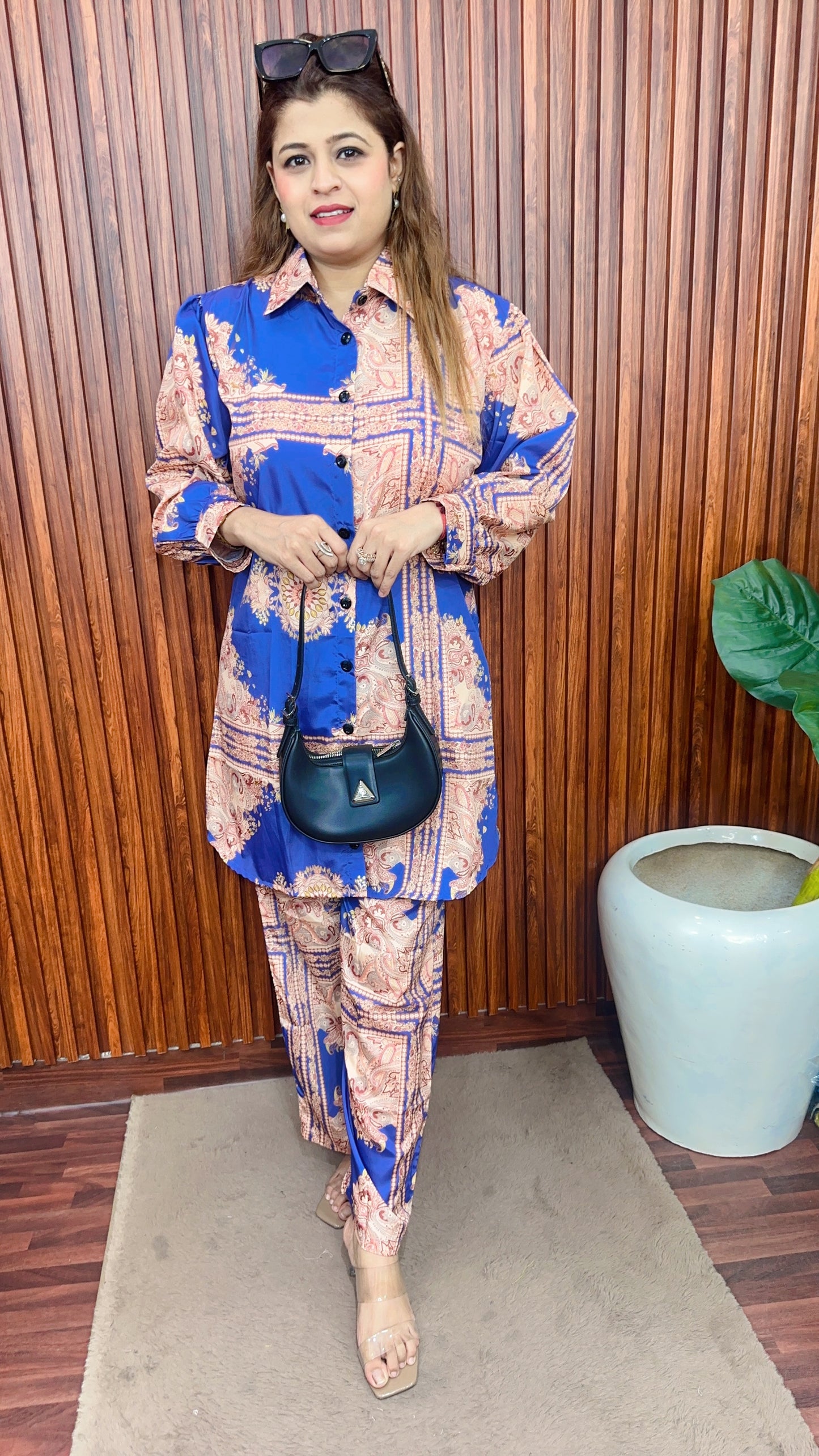 Digital Print silk Coord set