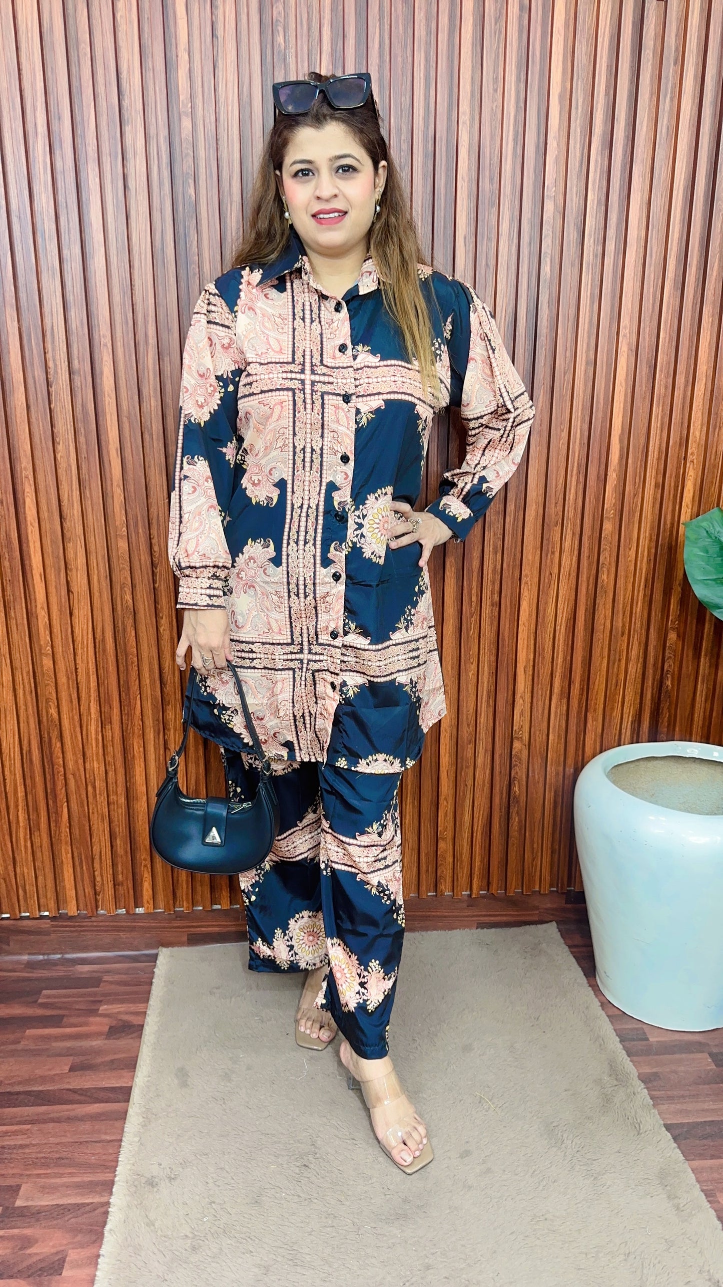 Digital Print silk Coord set