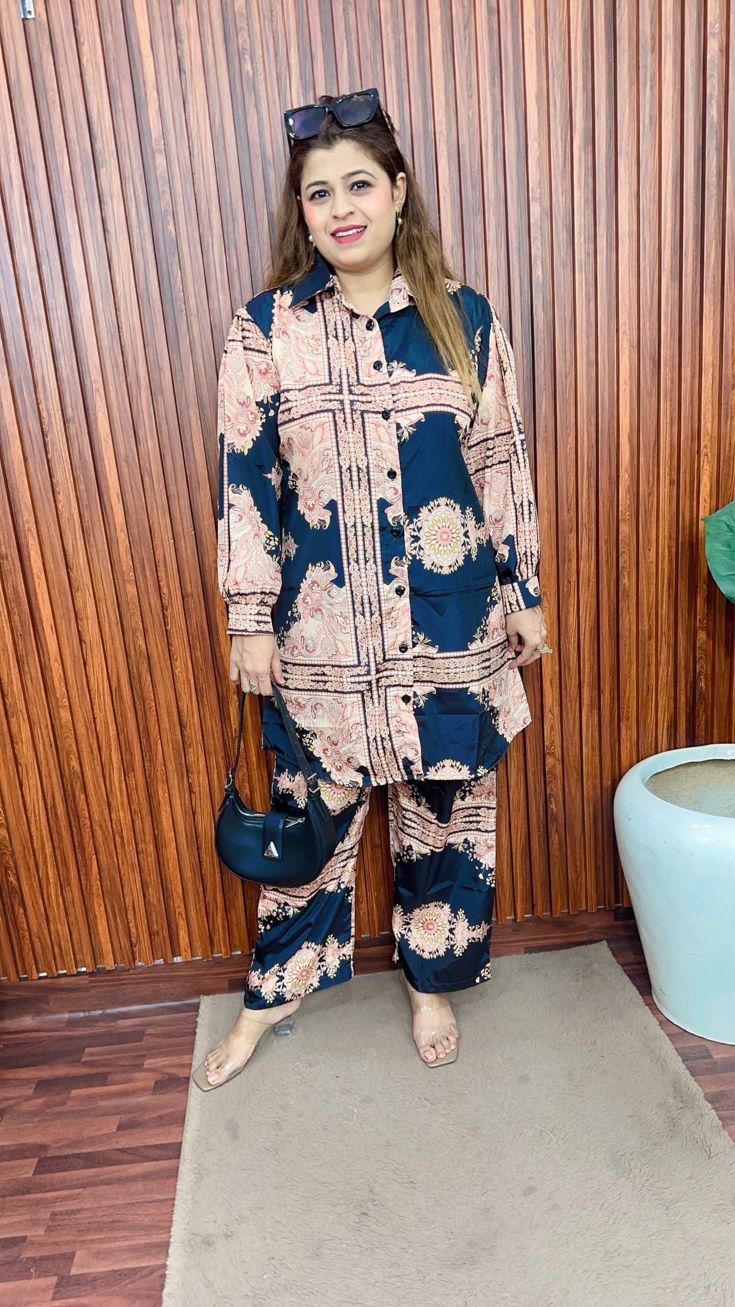 Digital Print silk Coord set