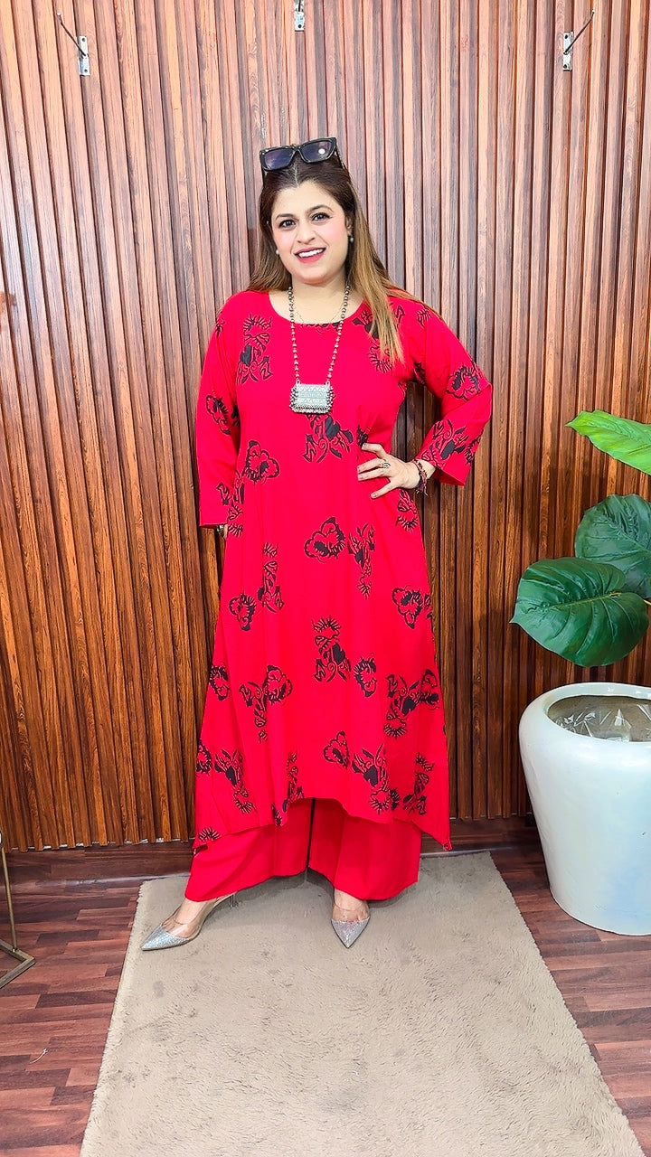 C cut Butterfly Kurta set