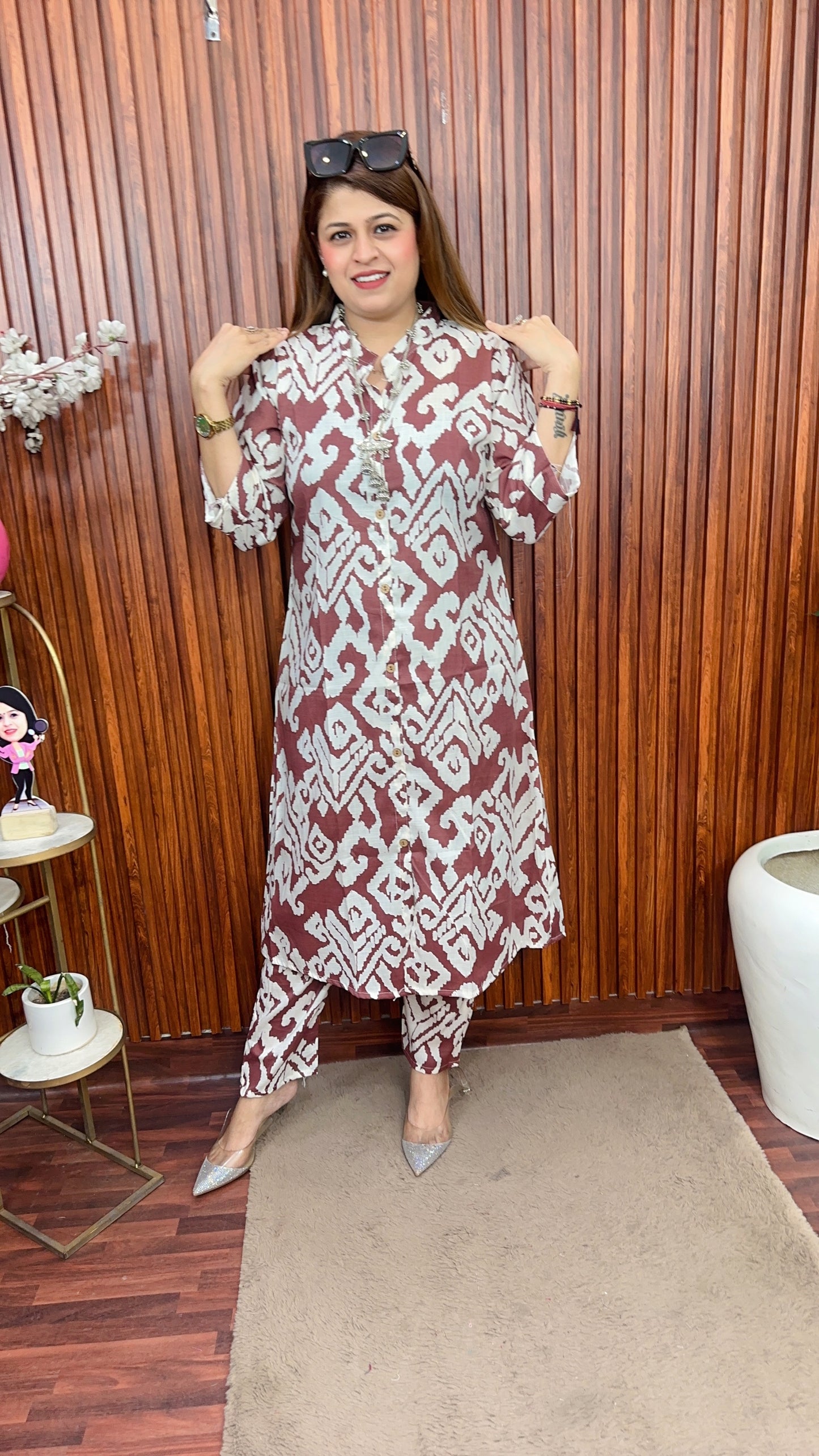 A line Pure cotton kurta set