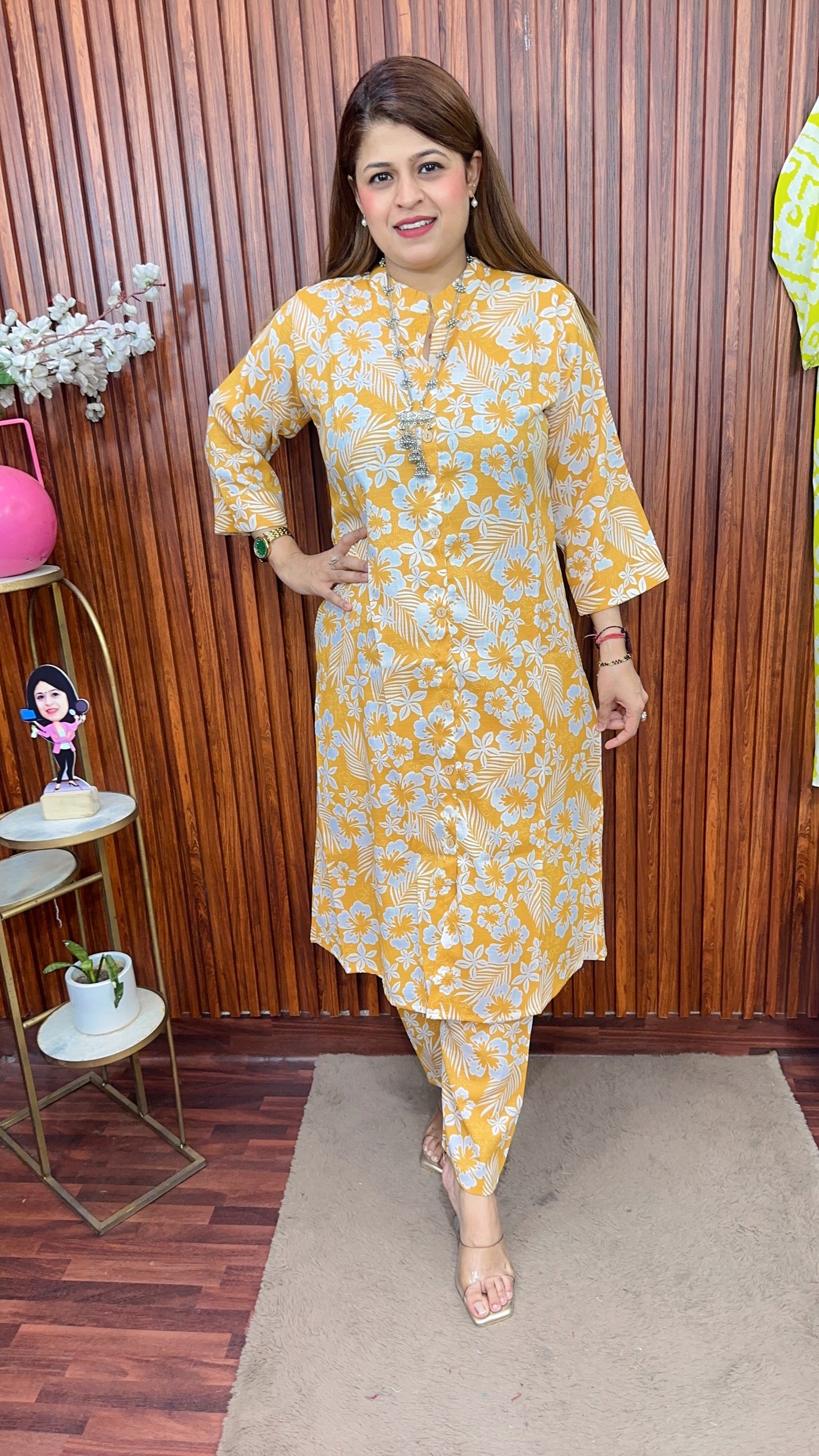 A line Pure cotton kurta set