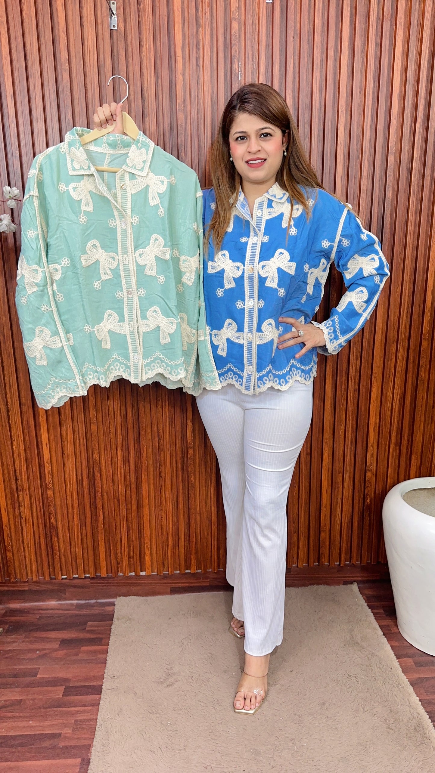 Full white thread Cotton Top