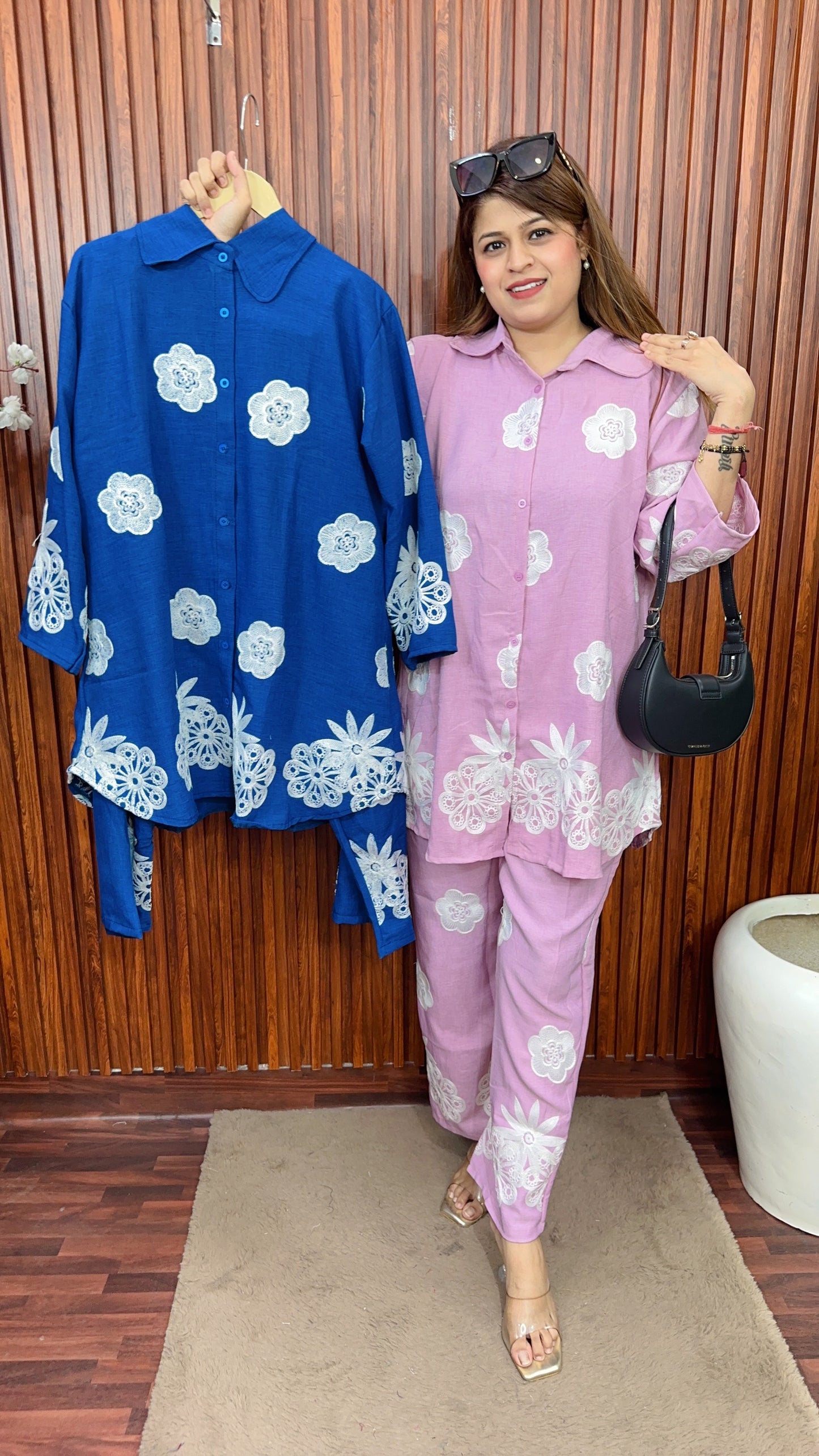 White flower print Coord set