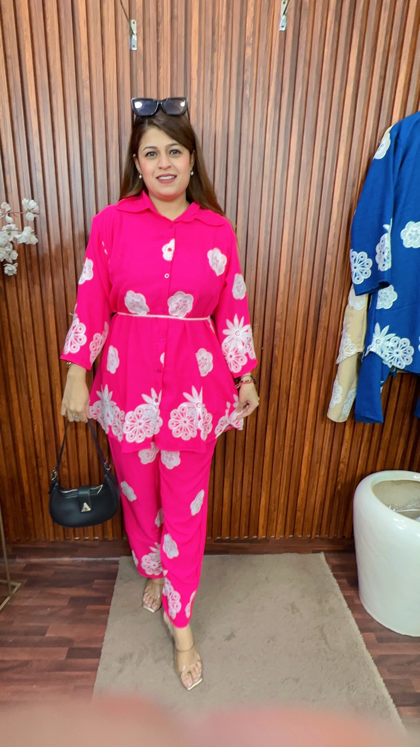 White flower print Coord set