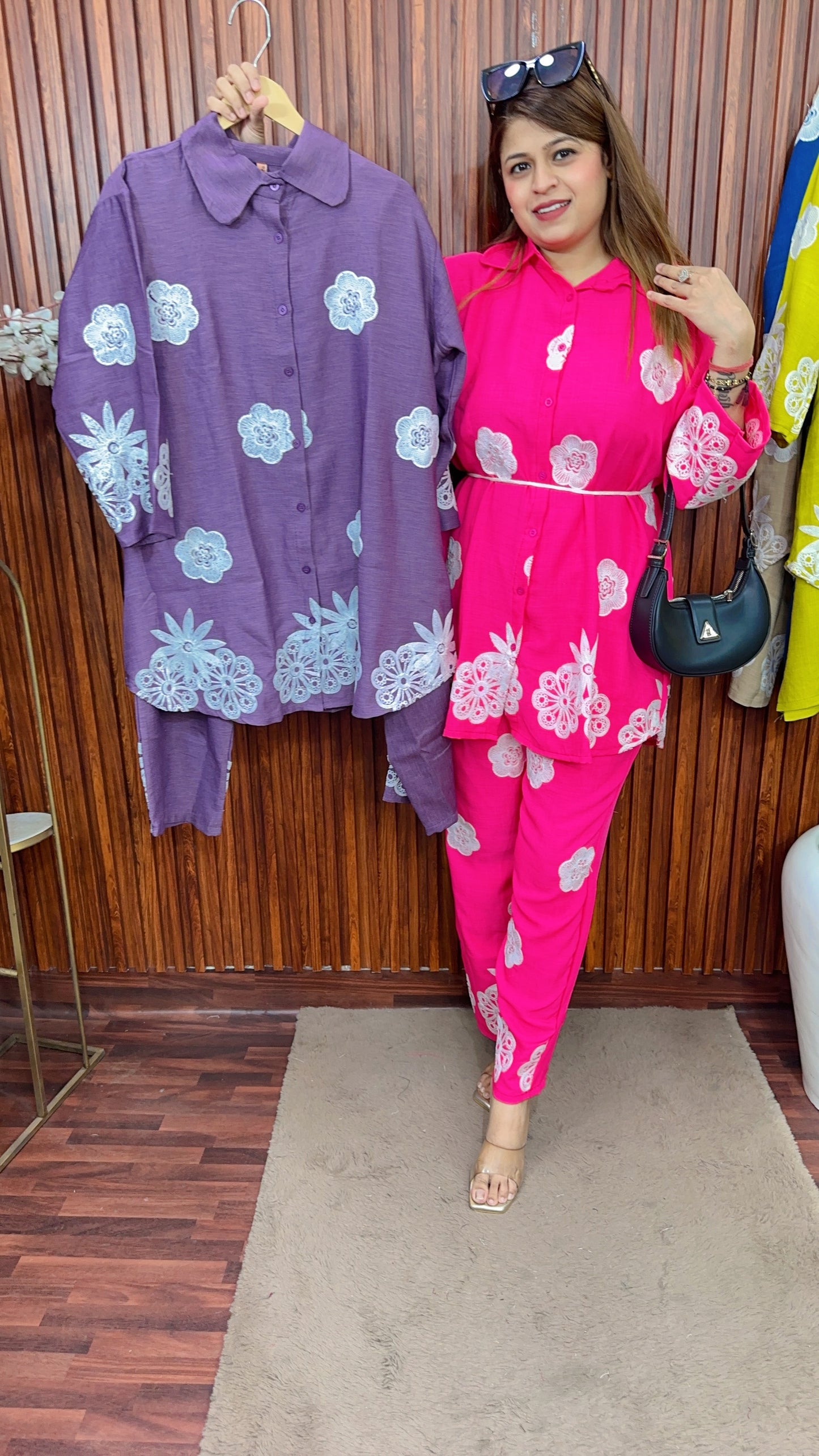 White flower print Coord set