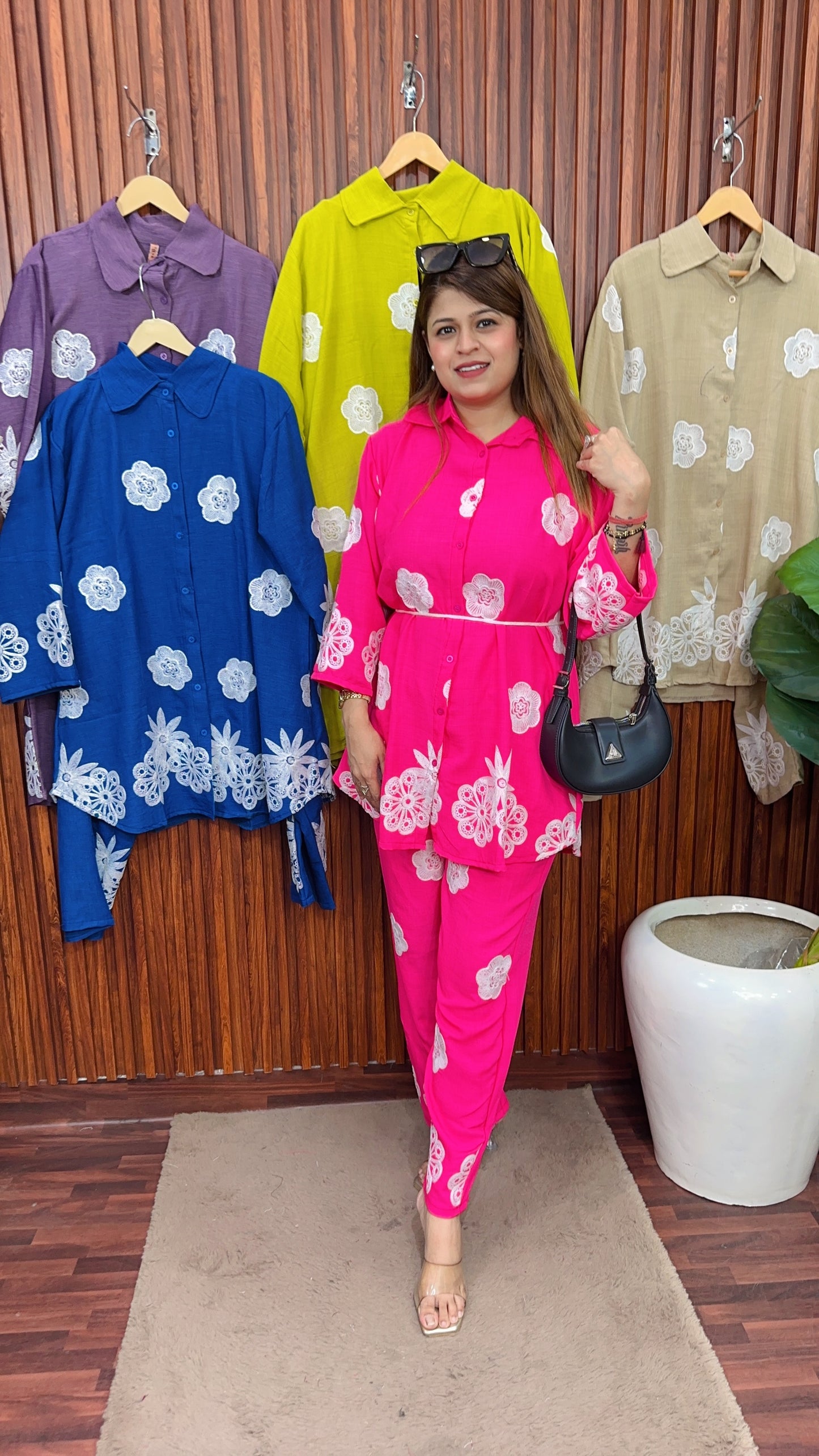 White flower print Coord set