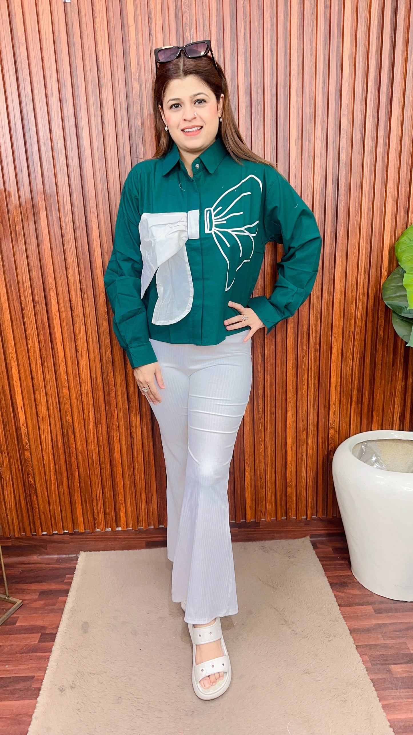 Pure cotton Bow shirt