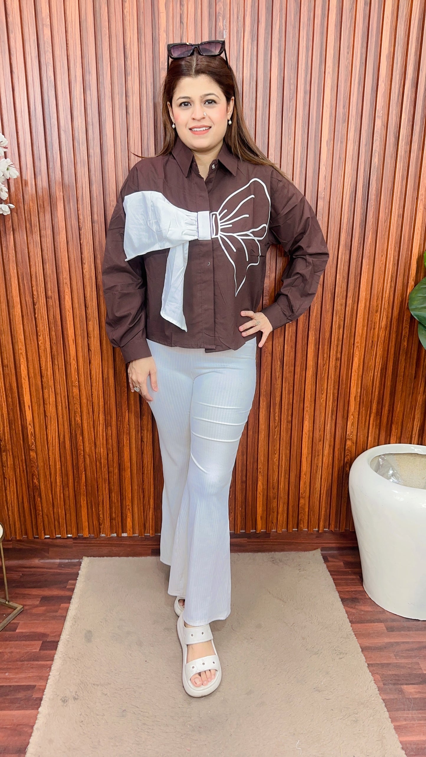 Pure cotton Bow shirt