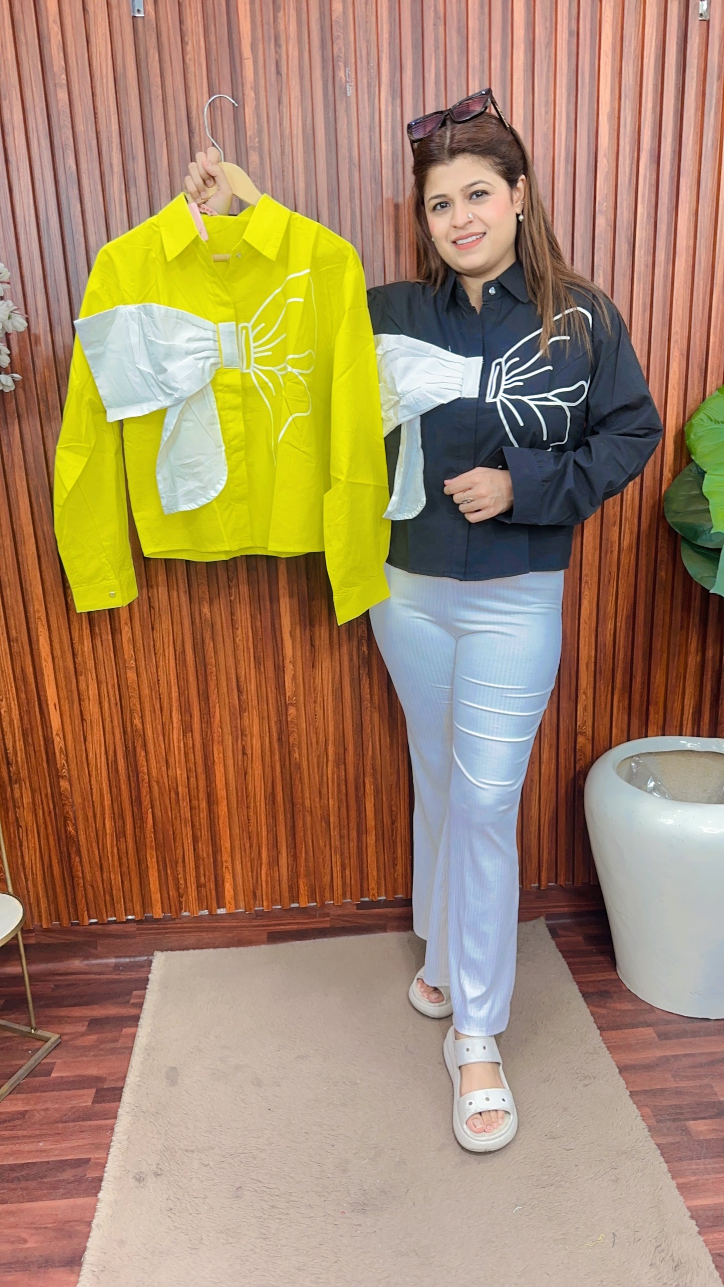 Pure cotton Bow shirt