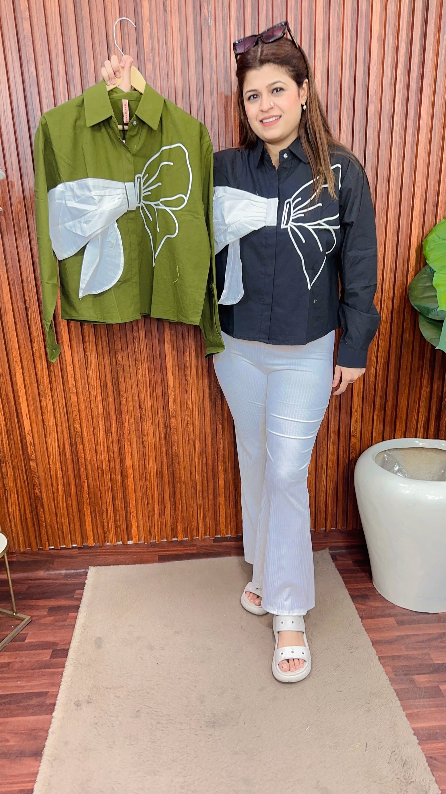 Pure cotton Bow shirt