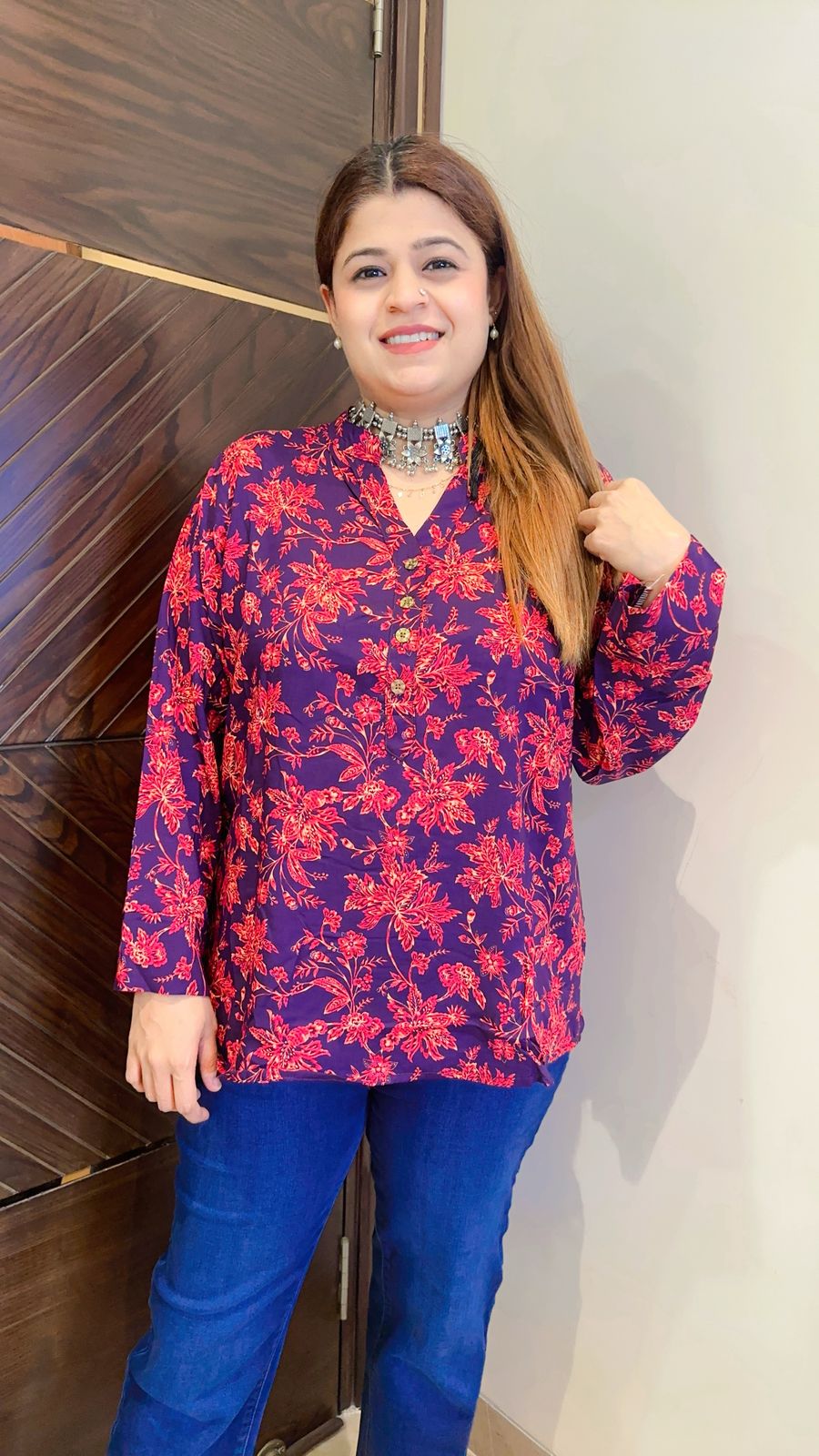 Pure cotton printed Top short kurta