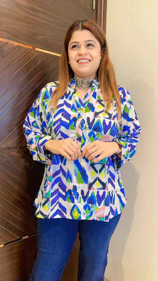 Pure cotton printed Top short kurta