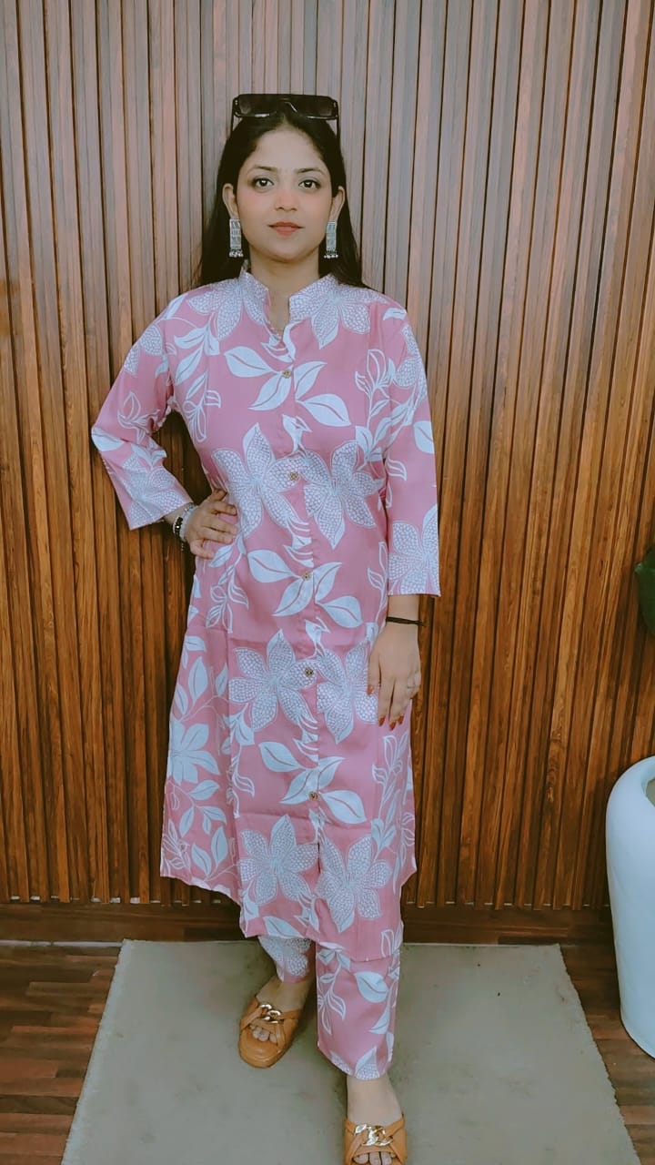A line Pure cotton kurta set