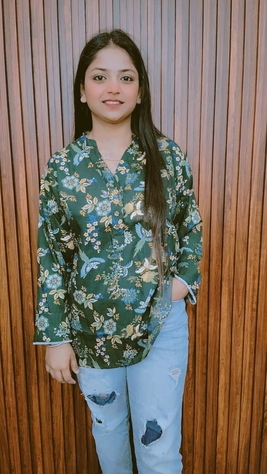 Pure cotton printed Top short kurta