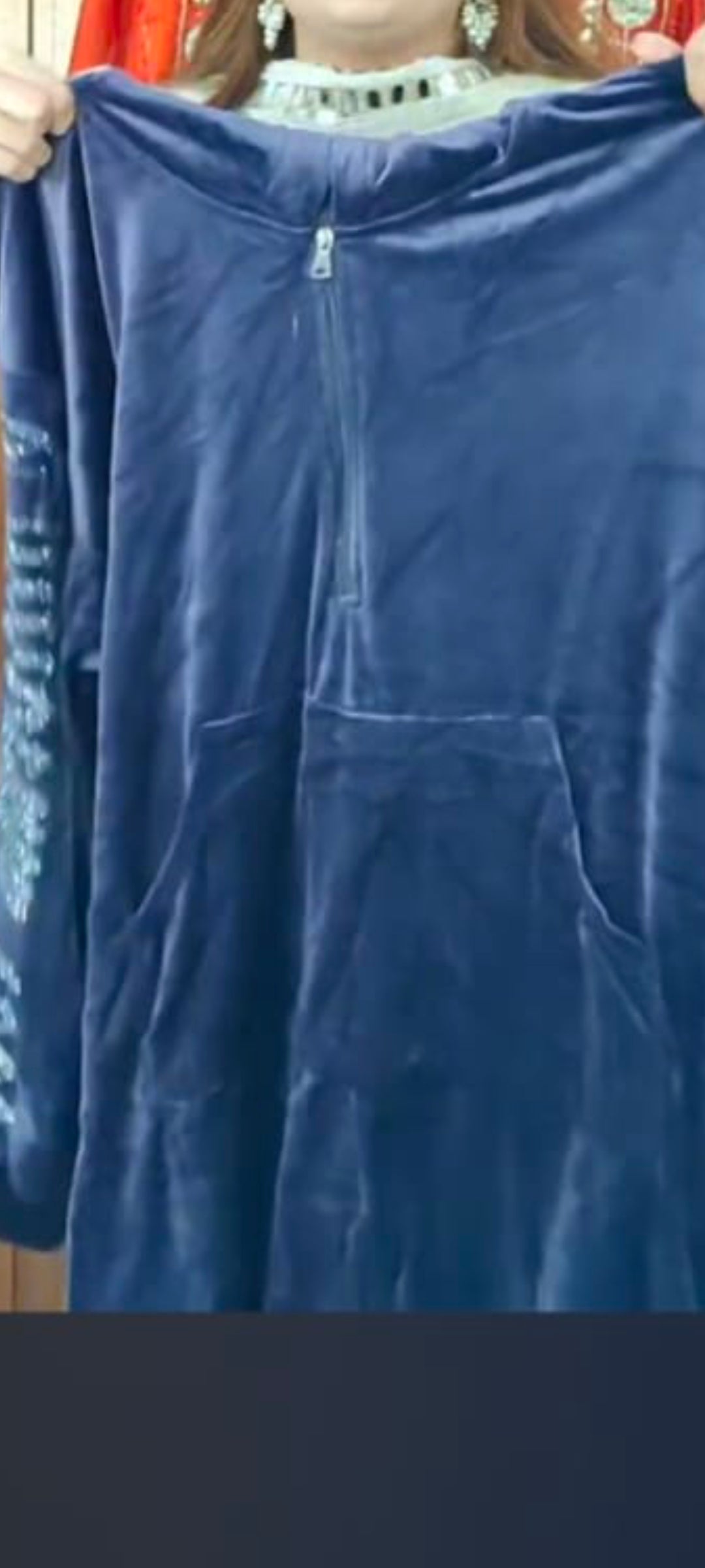 Big size velvet tunic