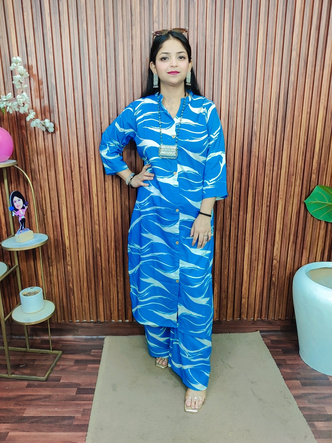 Straight Cotton Block Print Kurta Set