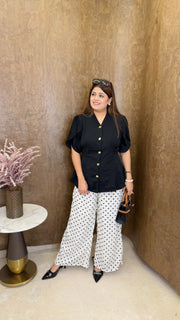 Polka Dot coord set peplum style
