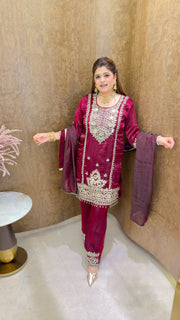 Raj Rani Mirror Work Suit set