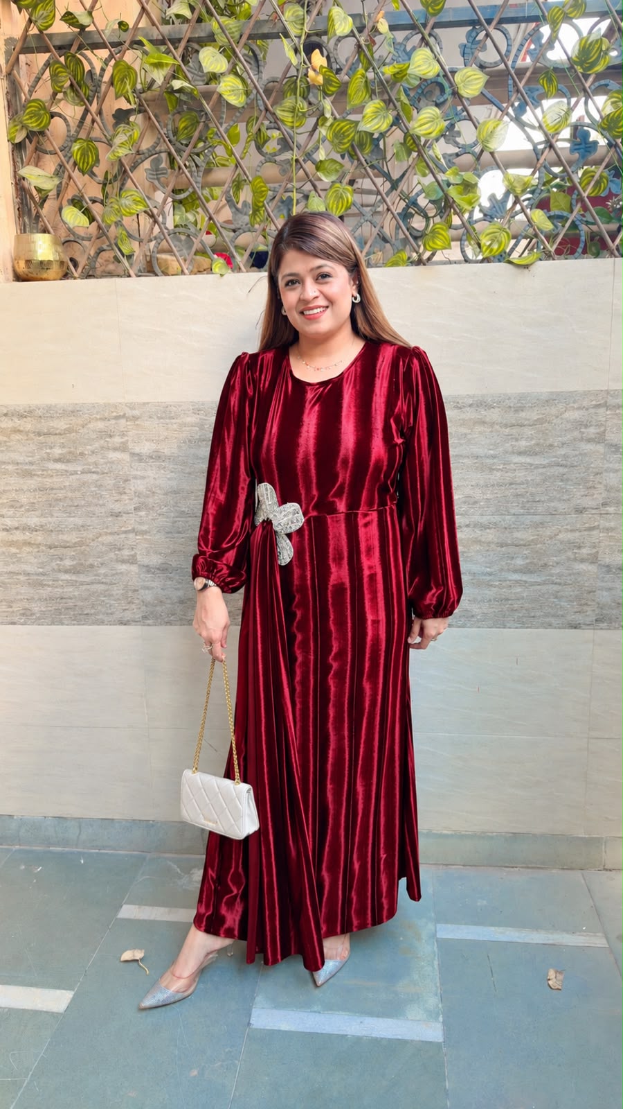 Velvet long dress