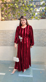 Velvet long dress