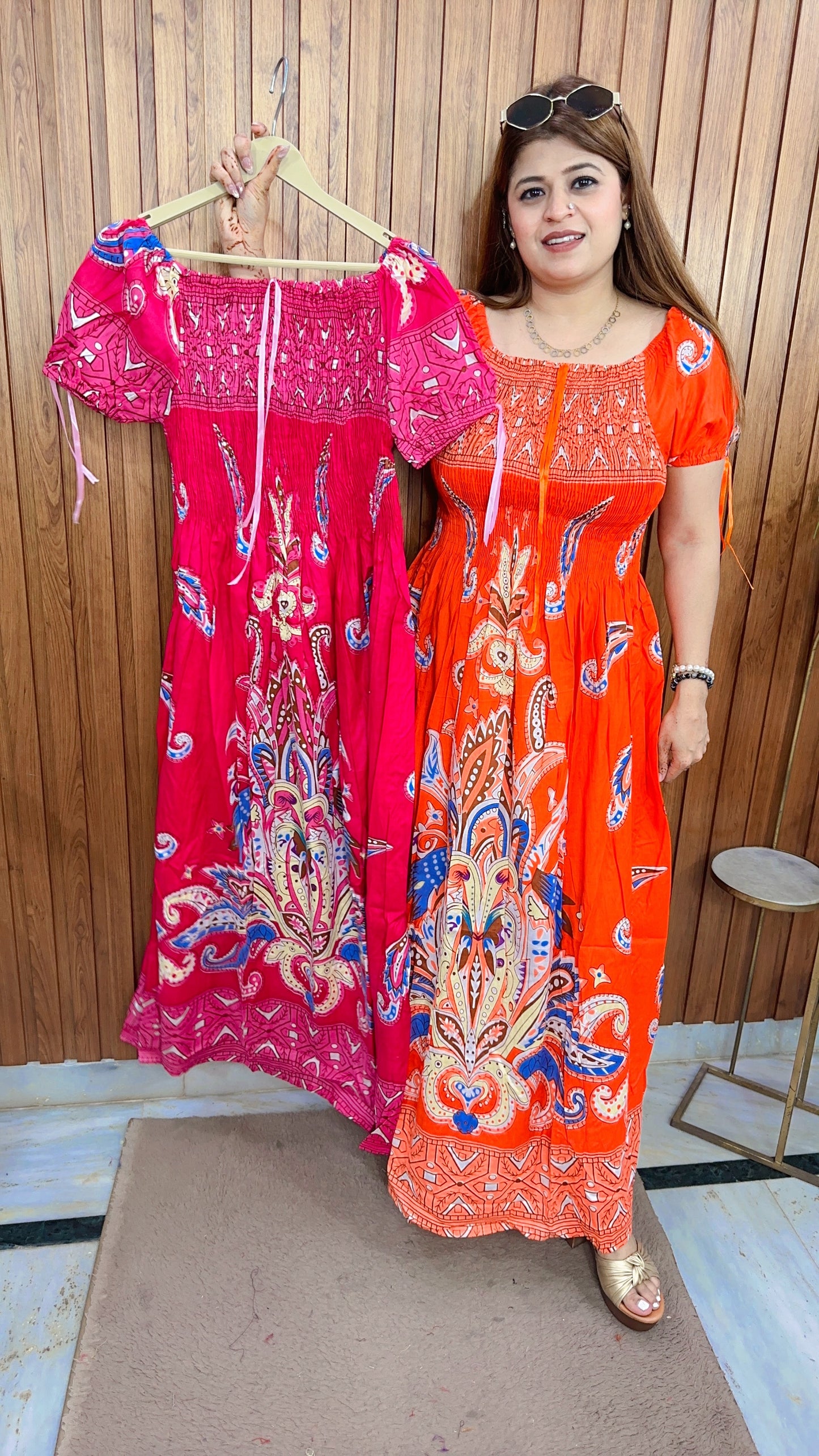 Cotton Printed Bobbin Dress