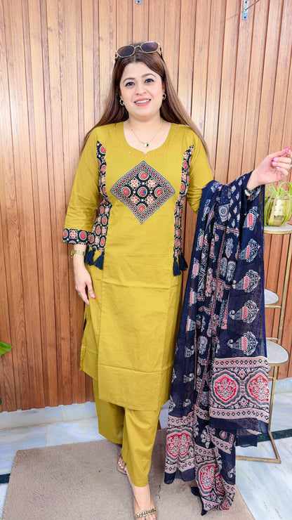 Jaipuri Dabu print Cotton suit