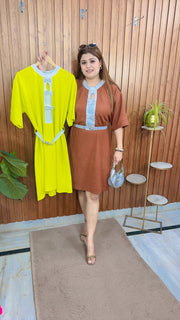 Bow Ribbed Short Dress