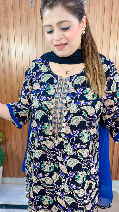Naveera Cotton Farshi Three Piece Suit