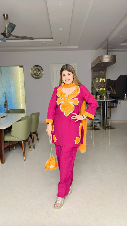 🌺 Gulbadan Farshi suit set