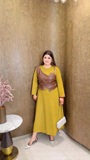 Leather Long dress