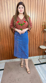 Classy Denim Skirt