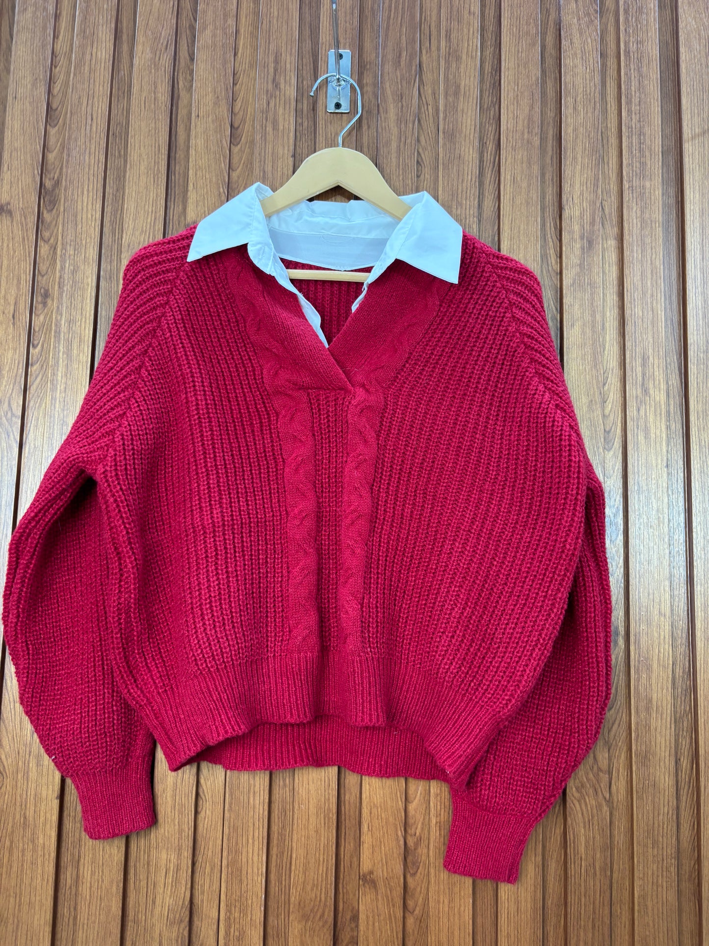 Cozy Collar knitted sweater Top