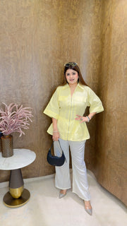 Peplum Style cotton  zip coord set
