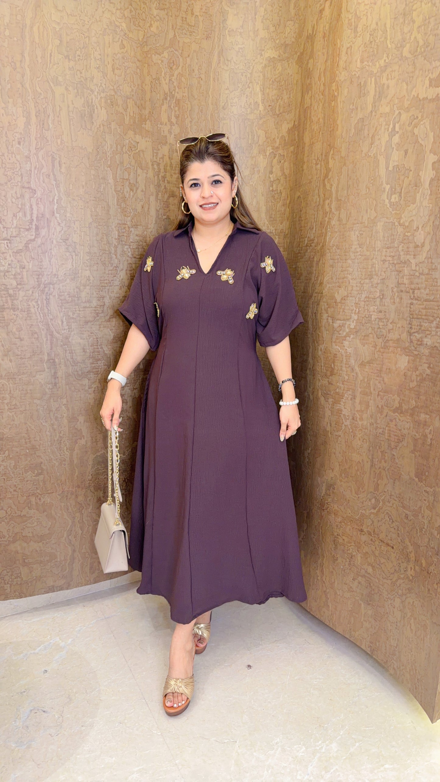 Carima Crystal Stone Imported Dress