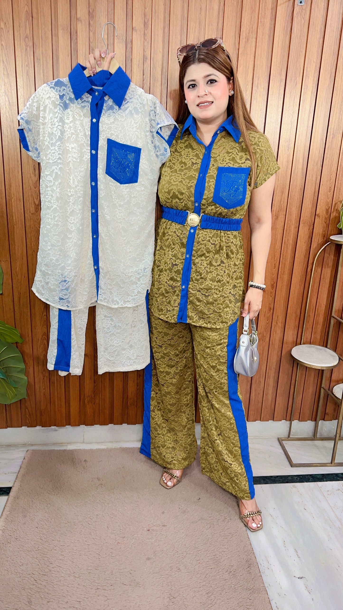 Premium Powernet Denim Coord set