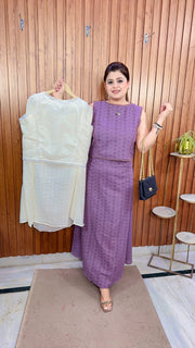 Premium Cotton Hakoba Skirt Set