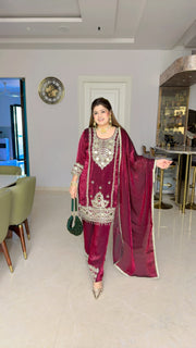 Raj Rani Mirror Work Suit set
