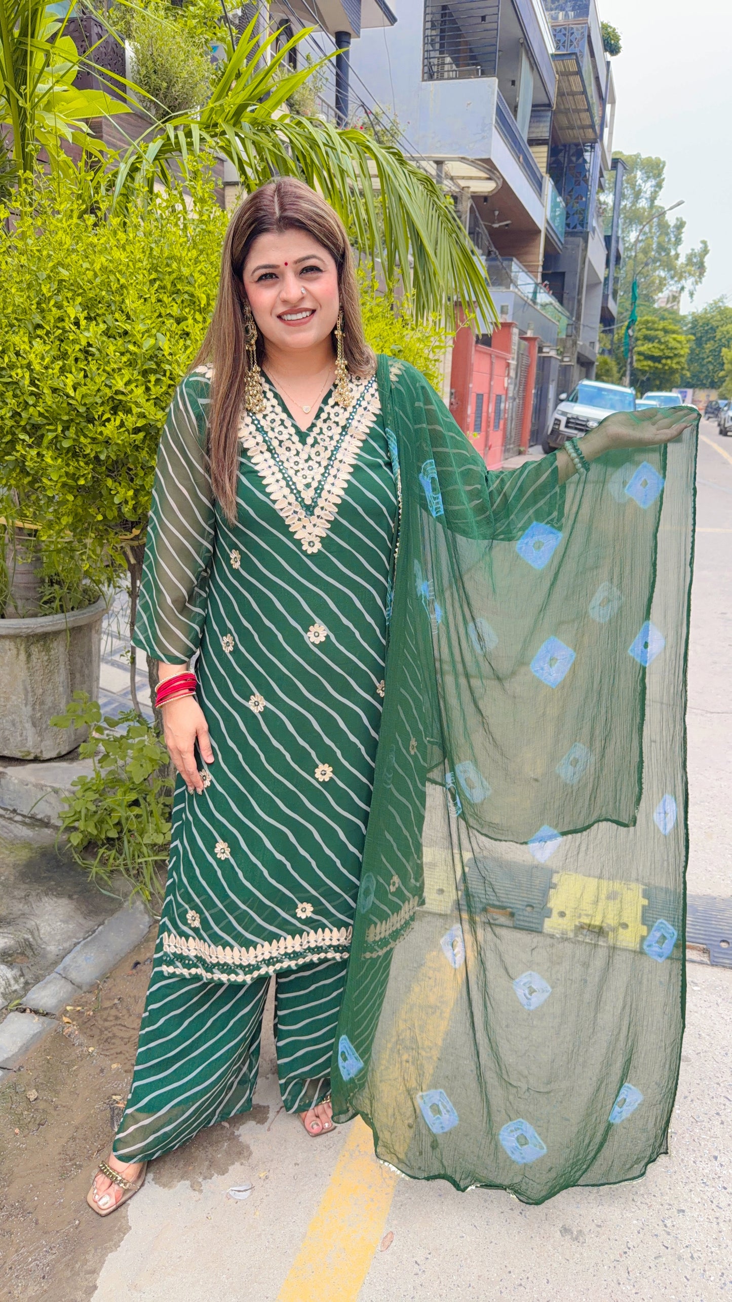 Lehariya Gota Patti Three Piece Suit