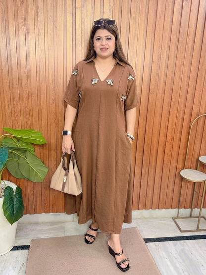 Carima Crystal Stone Imported Dress