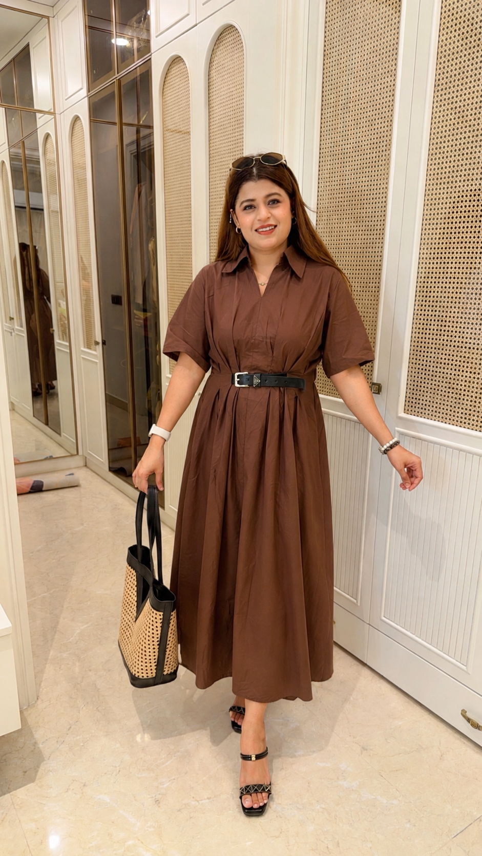 Alima Collar Belted Cotton desss