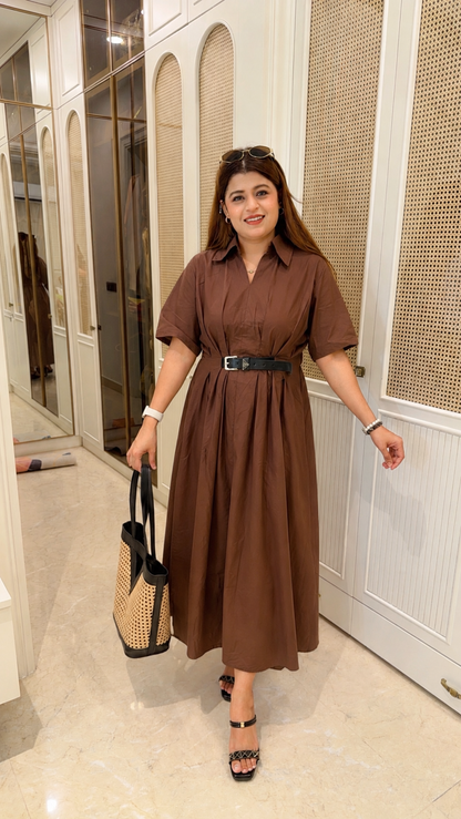 Alima Collar Belted Cotton desss