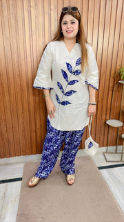 Nida Indigo Farshi Cotton Suit