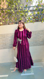Velvet long dress