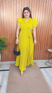 Premium Puffy Sleeve pleated Dress