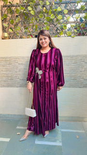 Velvet long dress